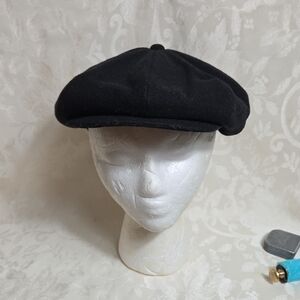 Dorfman Pacific Vintage Scala Black Wool Cabbie Hat